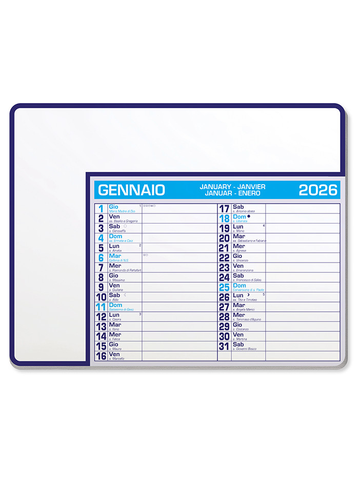 Calendar pad edge pa782