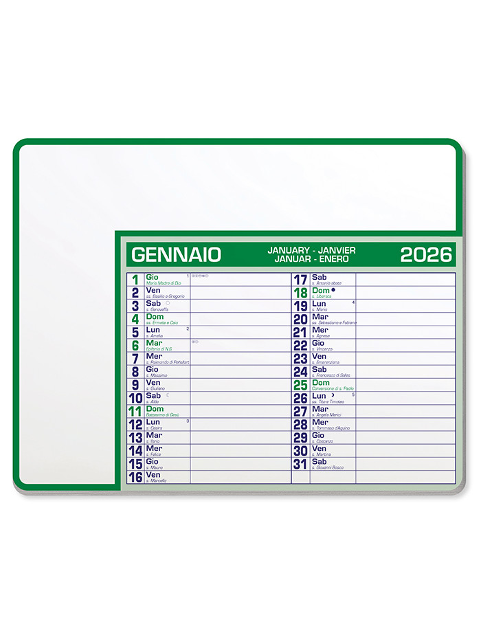 Calendar pad edge pa782