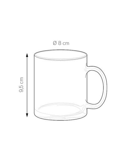 Glass color mug pc365