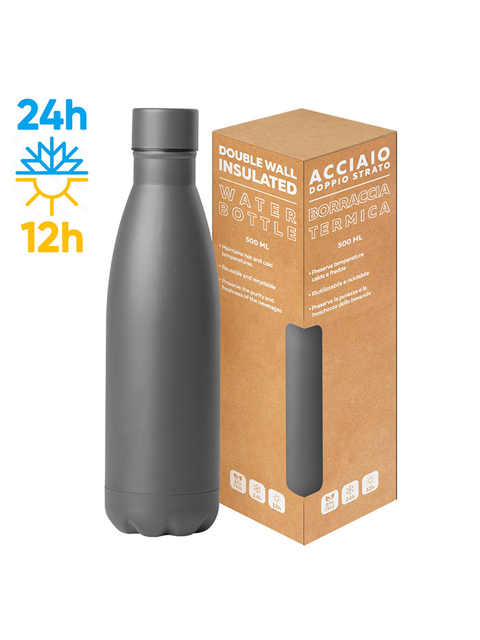 Steel mat bottle 500 flat pc416