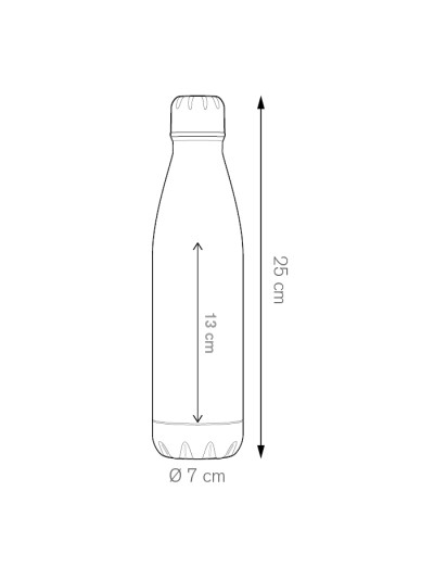 Steel mat bottle 500 pc414