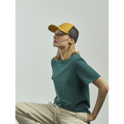 Cappello visiera curva 5 pannelli mesh posteriore