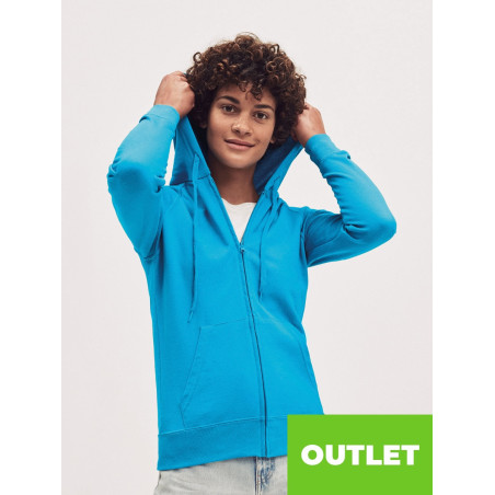 Felpa donna cappuccio e zip leggera lightweight