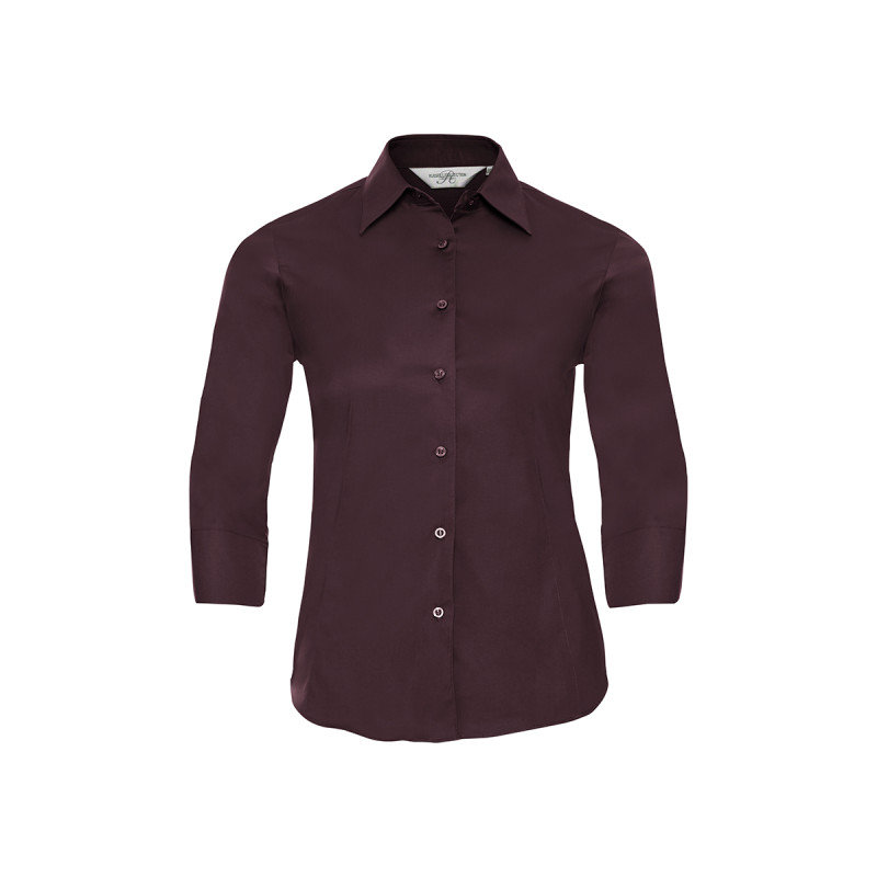 Camicia donna manica 3/4 stretch