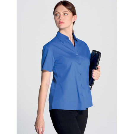 Camicia donna manica corta popeline