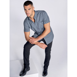 Camicia uomo manica corta popeline