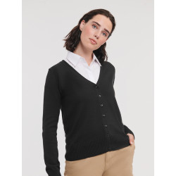 Cardigan donna collo a v