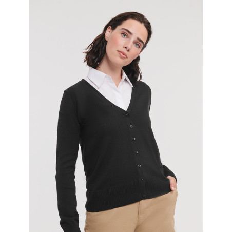 Cardigan donna collo a v