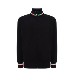Felpa unisex zip intera premium italia
