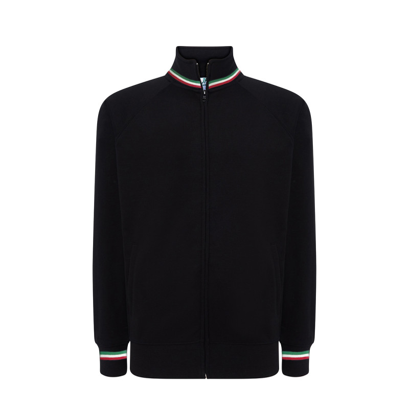 Felpa unisex zip intera premium italia