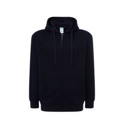 Felpa uomo cappuccio e zip leggera french terry