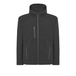 Softshell uomo con cappuccio