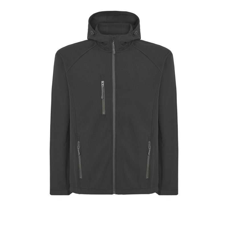 Softshell uomo con cappuccio