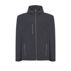 Softshell uomo con cappuccio