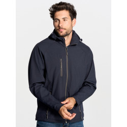 Softshell uomo con cappuccio