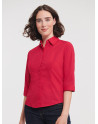 Camicia donna manica 3/4 popeline