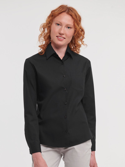 Camicia donna manica lunga popeline