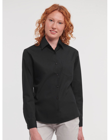 Camicia donna manica lunga popeline