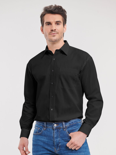 Camicia uomo manica lunga popeline