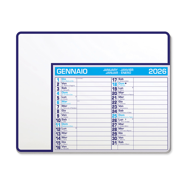 Calendar pad edge pa782