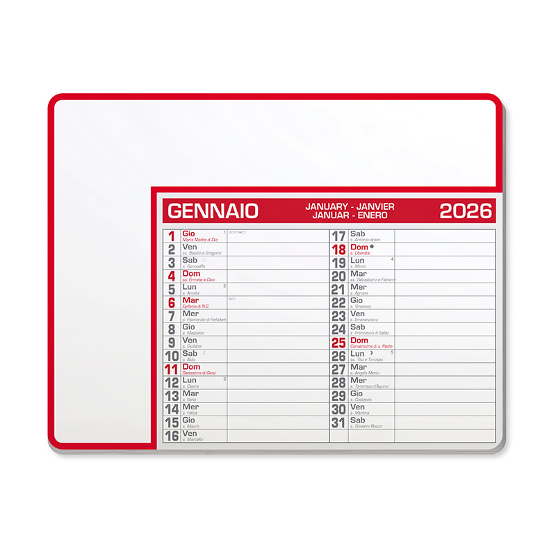 Calendar pad edge pa782
