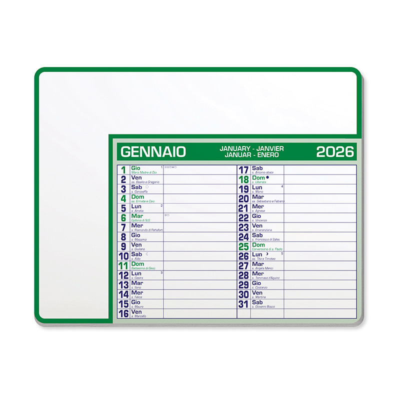 Calendar pad edge pa782