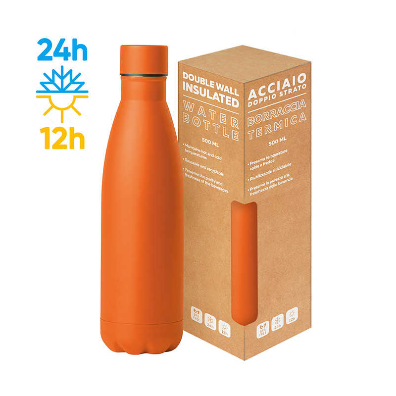 Steel mat bottle 500 flat pc416