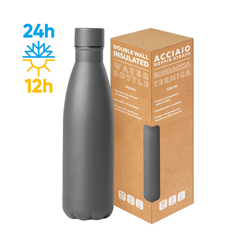 Steel mat bottle 500 flat pc416