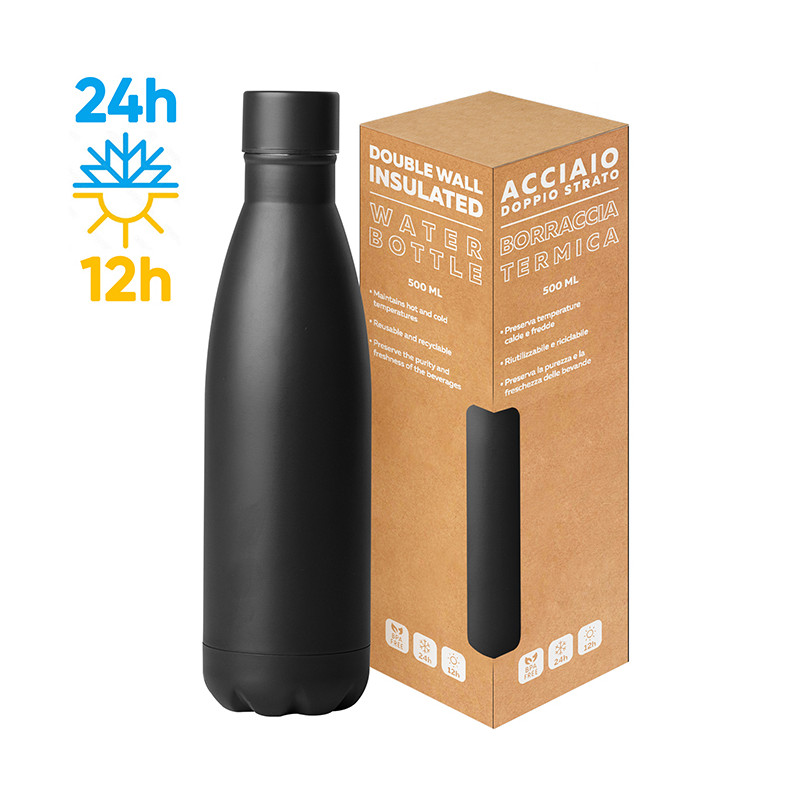 Steel mat bottle 500 flat pc416