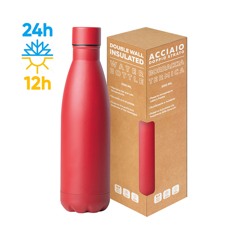 Steel mat bottle 500 flat pc416