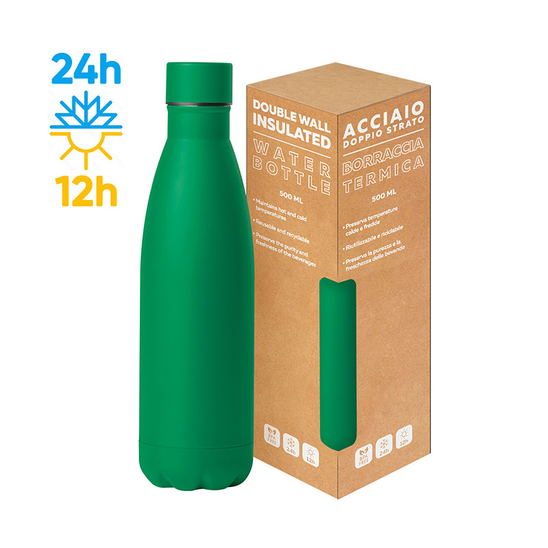 Steel mat bottle 500 flat pc416