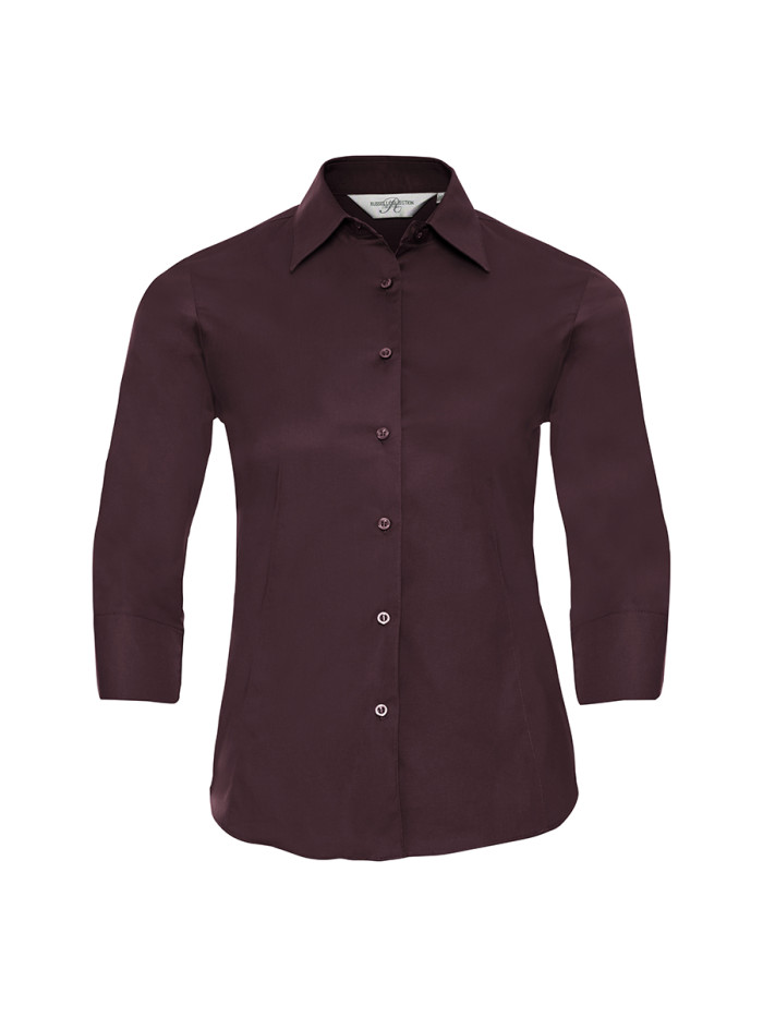 Camicia donna manica 3/4 stretch