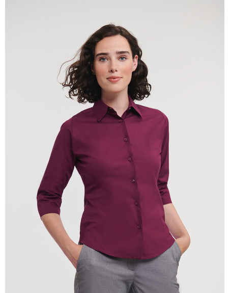 Camicia donna manica 3/4 stretch