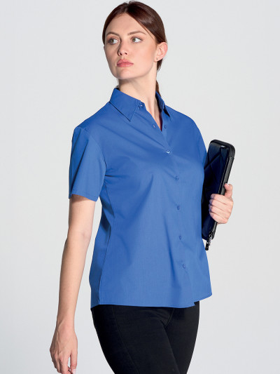Camicia donna manica corta popeline