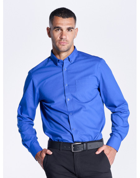 Camicia uomo manica lunga popeline