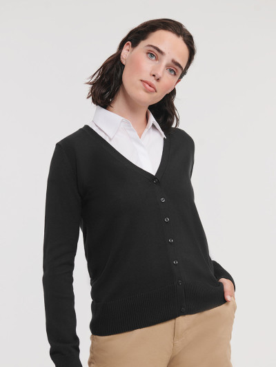 Cardigan donna collo a v