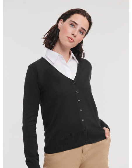 Cardigan donna collo a v