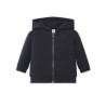 Felpa baby cappuccio e zip leggera french terry