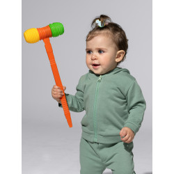 Felpa baby cappuccio e zip leggera french terry