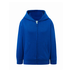Felpa bambino cappuccio e zip leggera french terry