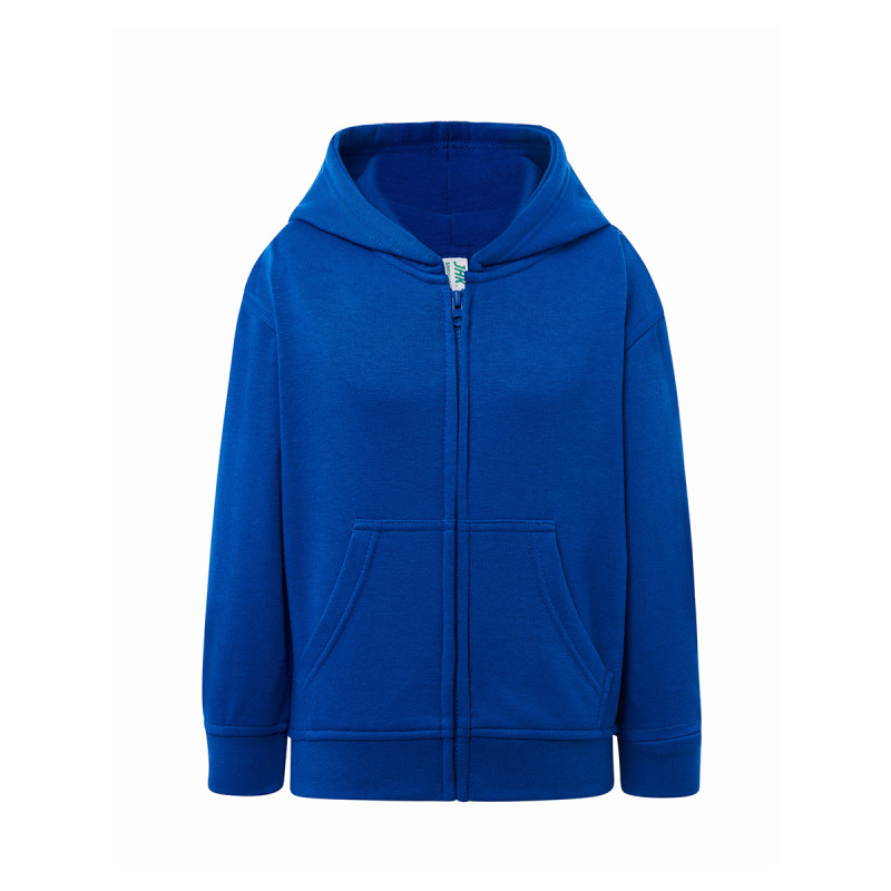 Felpa bambino cappuccio e zip leggera french terry