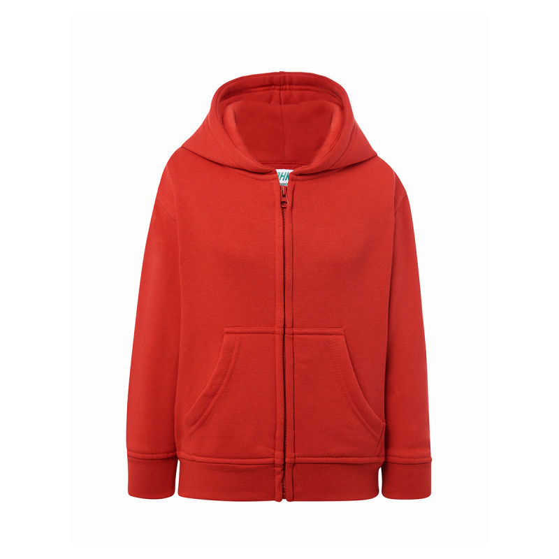 Felpa bambino cappuccio e zip leggera french terry