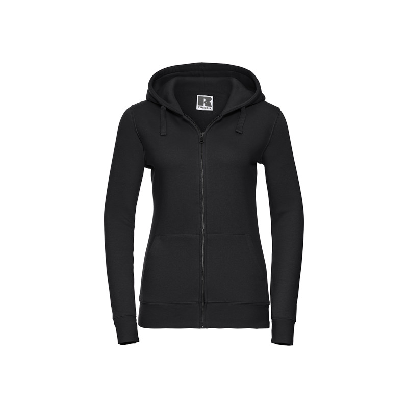Felpa donna cappuccio e zip authentic