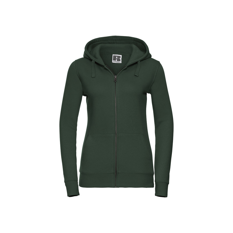 Felpa donna cappuccio e zip authentic