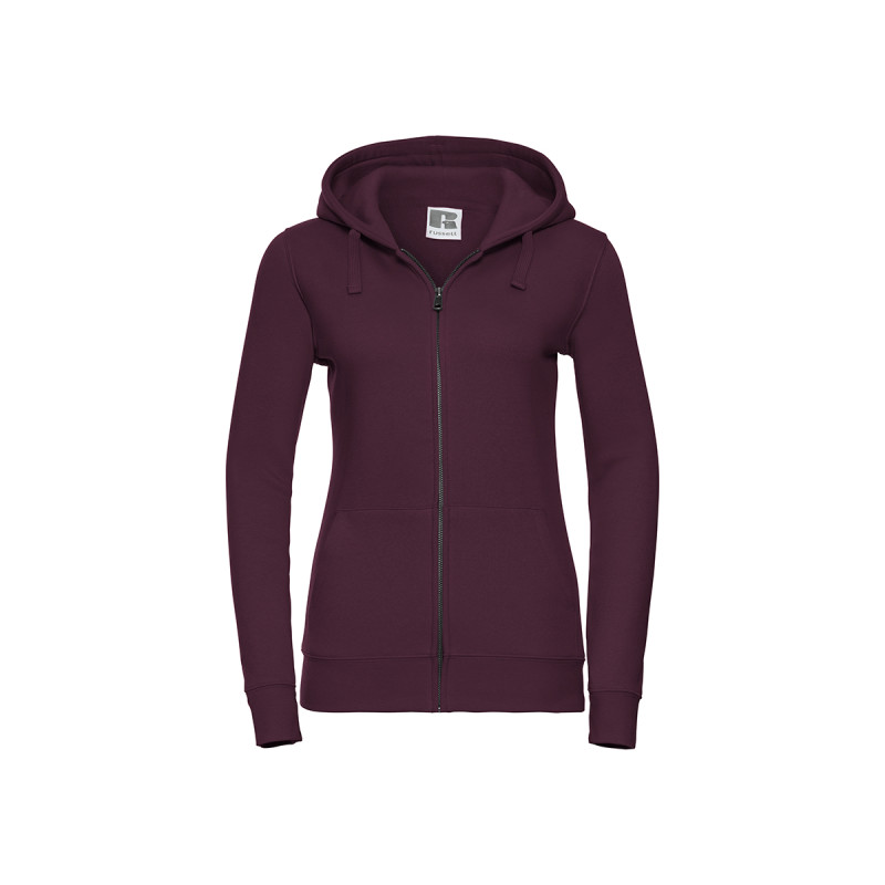 Felpa donna cappuccio e zip authentic