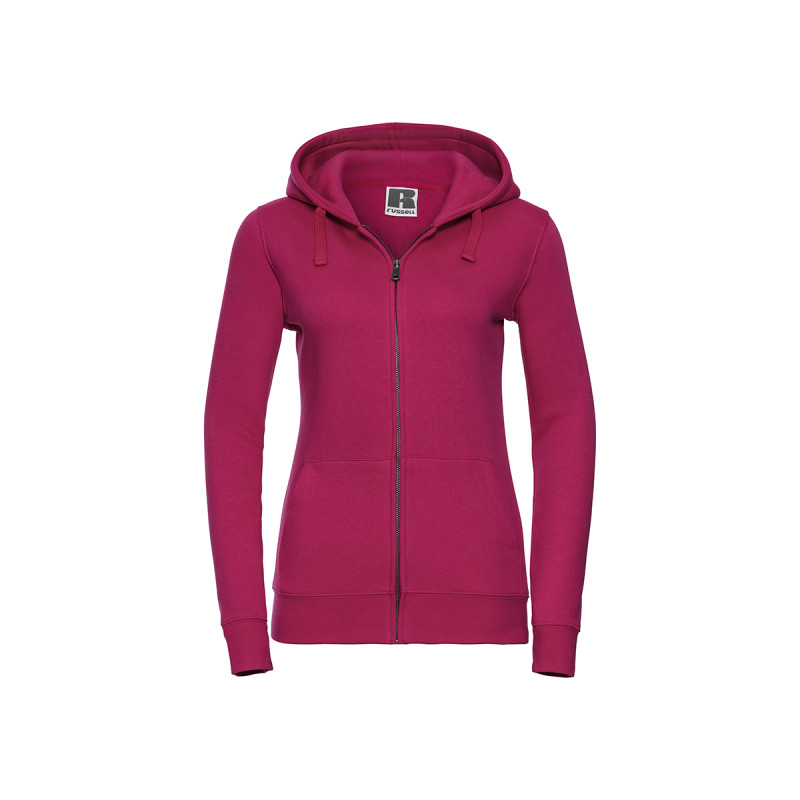 Felpa donna cappuccio e zip authentic
