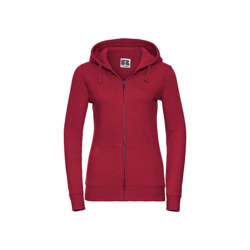 Felpa donna cappuccio e zip authentic