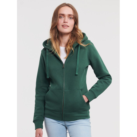 Felpa donna cappuccio e zip authentic