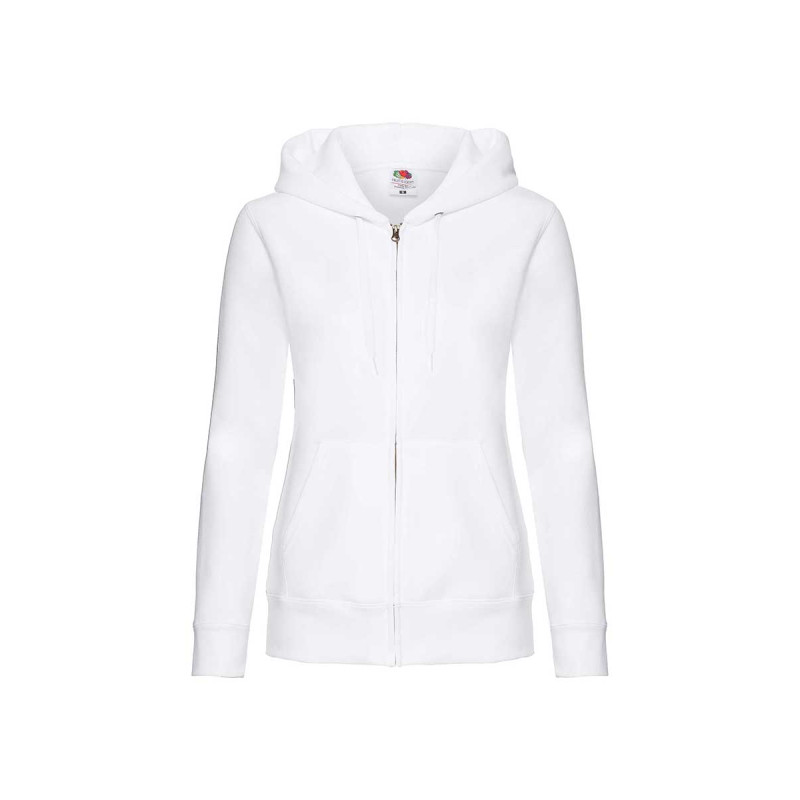 Felpa donna cappuccio e zip premium