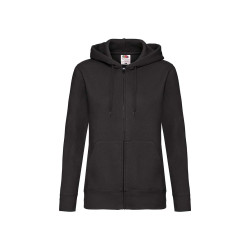 Felpa donna cappuccio e zip premium
